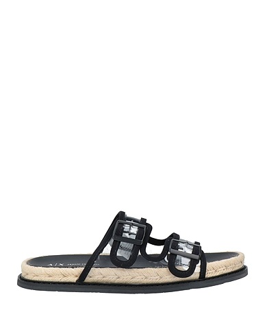 ARMANI EXCHANGE Espadrillas Nero PVC - Polivinilcloruro, Poliestere, Poliuretano, Gomma