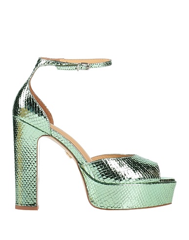 LOLA CRUZ Sandals Light green Leather