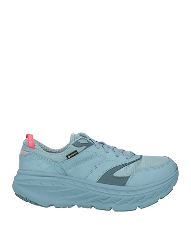 HOKA Sneakers Sky blue Leather, Textile fibers