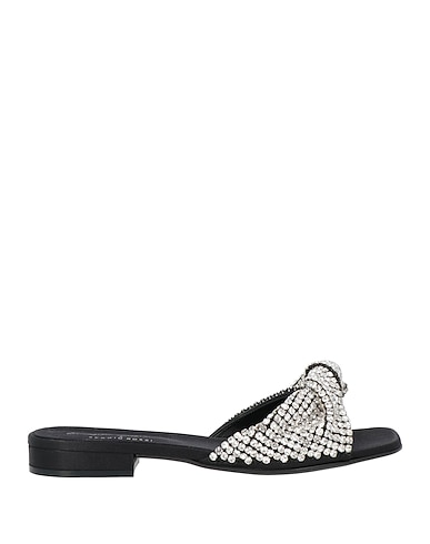 EVANGELIE SMYRNIOTAKI x SERGIO ROSSI Sandals Black Textile fibers