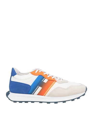 HOGAN Sneakers White Leather, Textile fibers