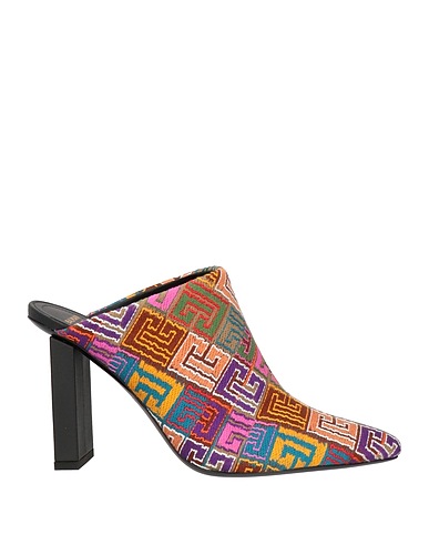 BALMAIN Mules and clogs Purple Textile fibres