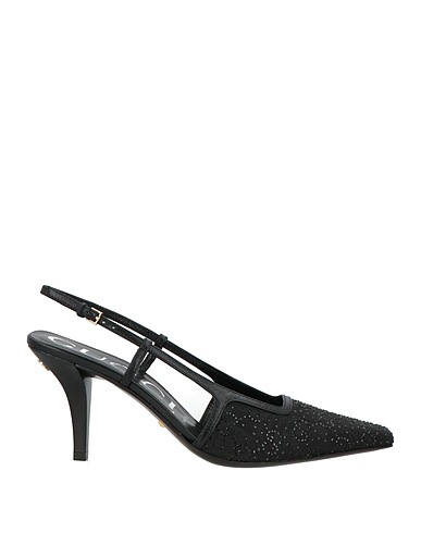 GUCCI Décolleté Nero Pelle, Fibre tessili