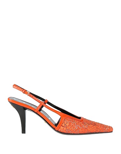 GUCCI Court Orange Leather, Textile fibres