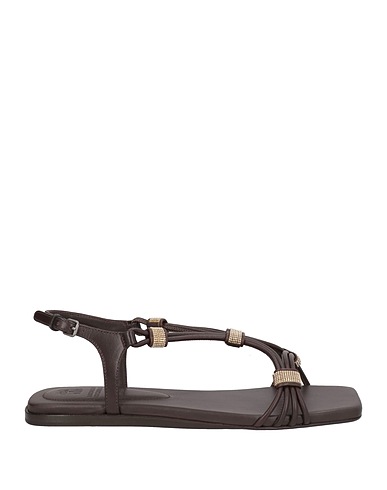 BRUNELLO CUCINELLI Sandals Chocolate brown Leather
