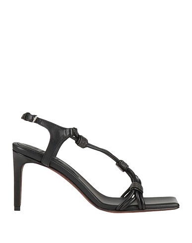 BRUNELLO CUCINELLI Sandals Black Leather