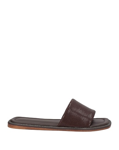 BRUNELLO CUCINELLI Sandals Dark brown Leather