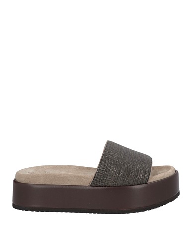BRUNELLO CUCINELLI Sandals Charcoal Leather