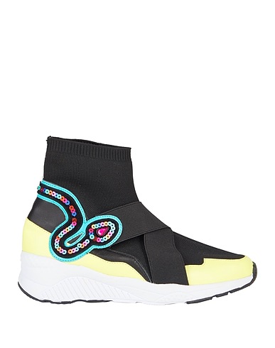 KAT MACONIE Sneakers Black Leather, Textile fibres