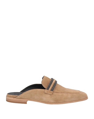 BRUNELLO CUCINELLI Mules and clogs Khaki 100% Leather