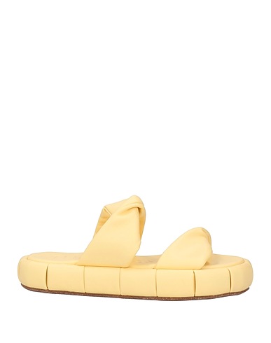 THEMOIRÈ Sandals Pastel yellow Textile fibers