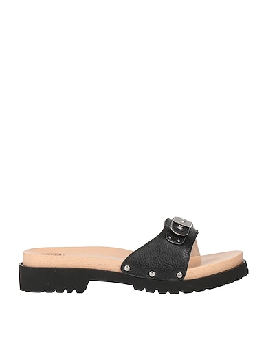 SCHOLL Mules and clogs Black Leather