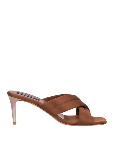 PEDRO GARCÍA Sandals Chocolate brown Textile fibers