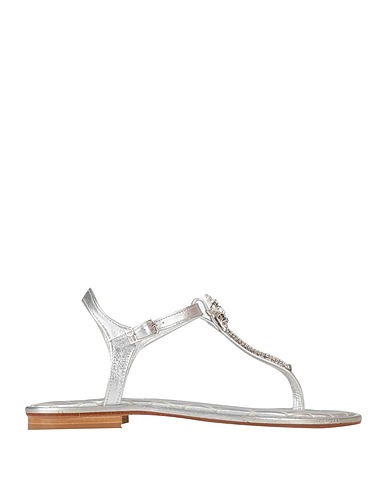 EMANUELA CARUSO Capri Flip flops Silver Leather