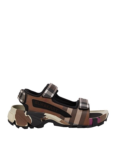 BURBERRY Sandals Brown Textile fibers