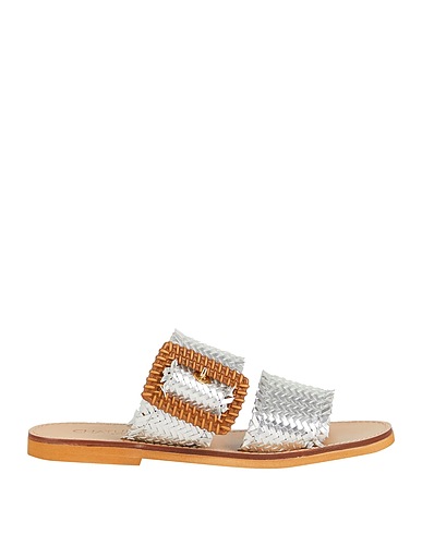 CHATULLE Sandalen Silber Leder