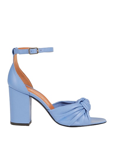 VIA ROMA 15 Sandals Light blue Leather
