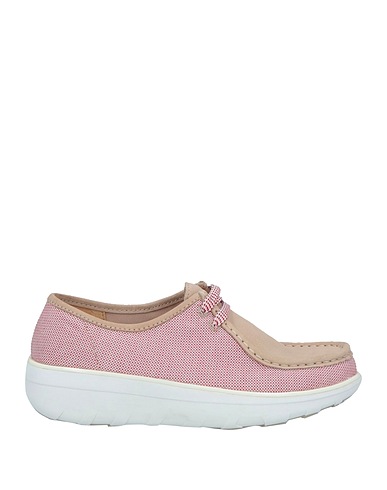 FITFLOP Laced shoes Beige Textile fibers, Leather