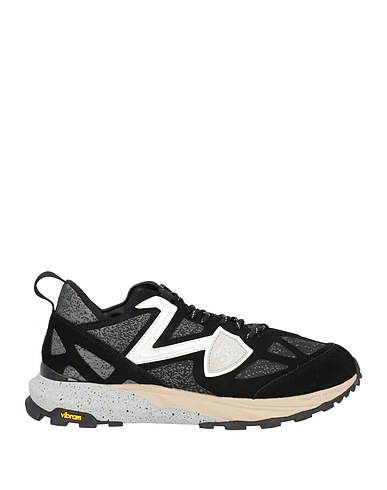 PHILIPPE MODEL Sneakers Black Leather, Textile fibers