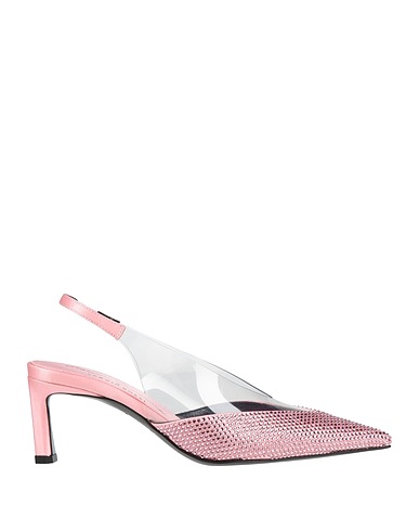 EVANGELIE SMYRNIOTAKI x SERGIO ROSSI Court Light pink Textile fibres, Synthetic fibers