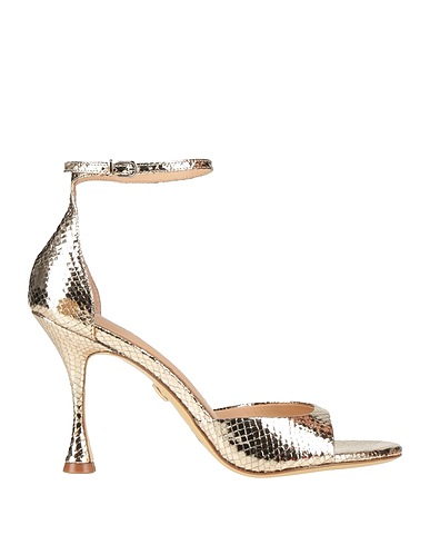 LOLA CRUZ Sandalen Platin Leder