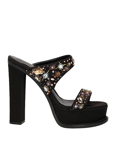 MCQUEEN Sandals Black Textile fibres