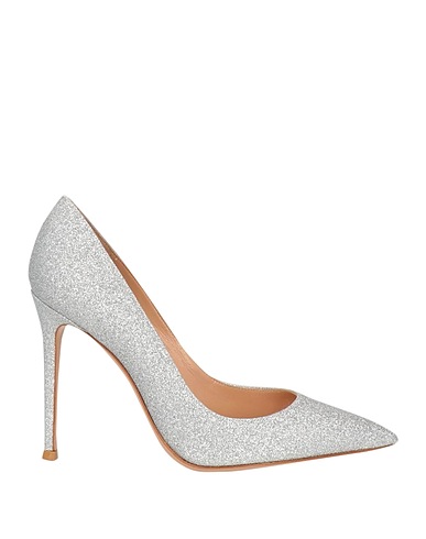 GIANVITO ROSSI Pump Silver Textile fibers