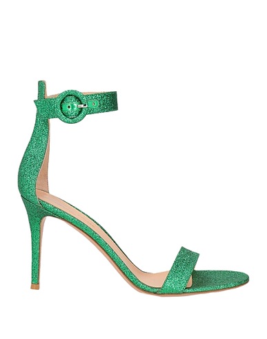 GIANVITO ROSSI Sandals Green Textile fibres