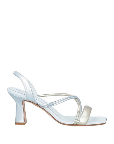 GIANCARLO PAOLI Sandals Platinum Textile fibers
