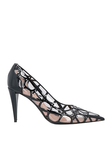 VALENTINO GARAVANI Court Black Leather, Textile fibres