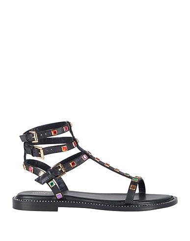 EMANUÉLLE VEE Sandals Black Leather