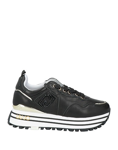 LIU •JO Sneakers Black Calfskin, Synthetisches Material