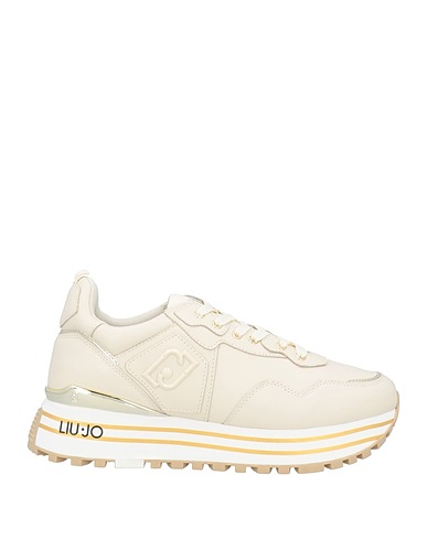 LIU •JO Sneakers Cream Calfskin, Synthetic fibers