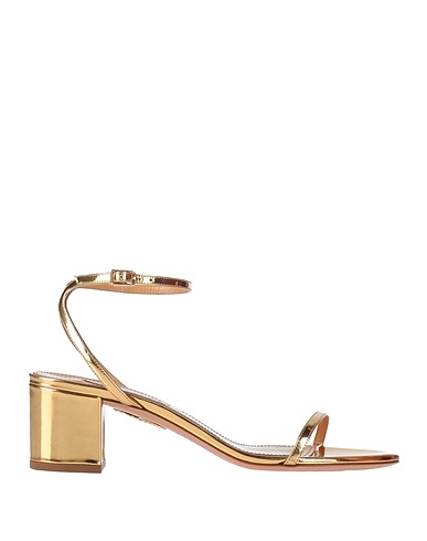 AQUAZZURA Sandals Gold Leather