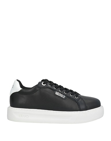 LIU •JO Sneakers Black Calfskin, Synthetic fibers