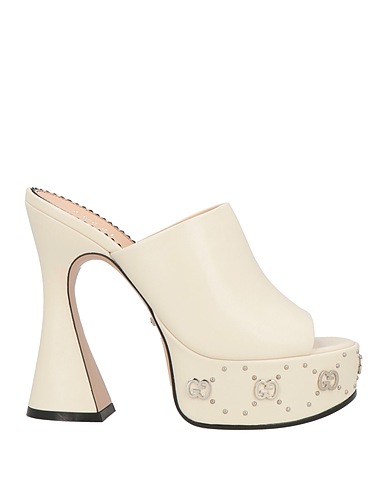 GUCCI Sandals Ivory Leather