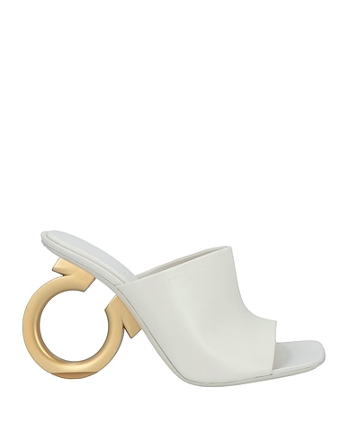 FERRAGAMO Sandales Blanc cassé Cuir