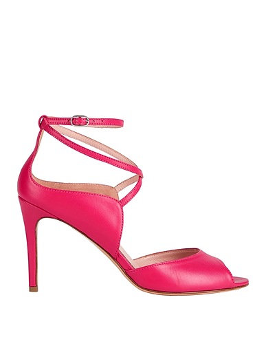 ANNA F. Sandals Fuchsia Leather