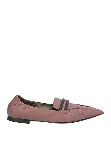 BRUNELLO CUCINELLI Loafers Antique rose 100% Leather