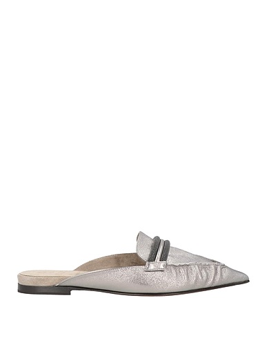 BRUNELLO CUCINELLI Mules and clogs Silver Leather
