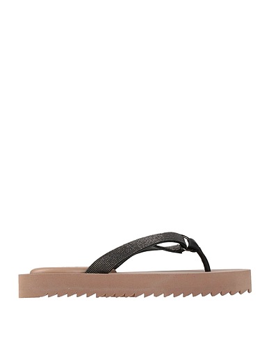 BRUNELLO CUCINELLI Flip flops Black Leather
