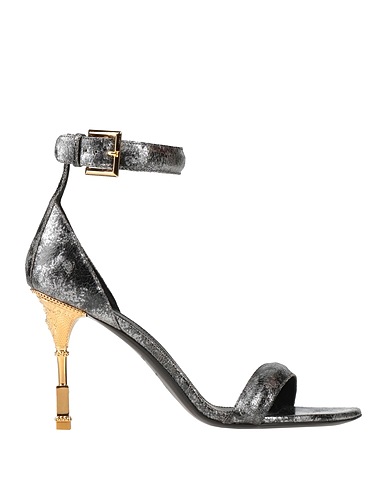 BALMAIN Sandals Silver 100% Calfskin