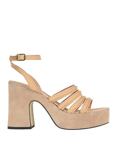 JANET & JANET Sandals Beige Leather