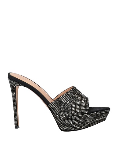 GIANVITO ROSSI Sandals Black Textile fibres