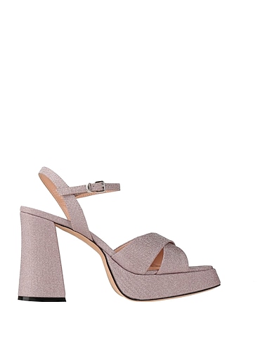 EVALUNA Sandals Lilac Textile fibres