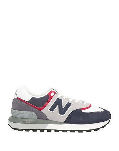 NEW BALANCE Sneakers Grey Leather, Textile fibres