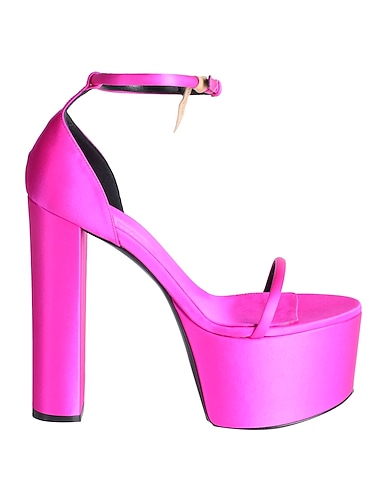 EVANGELIE SMYRNIOTAKI x SERGIO ROSSI Sandals Fuchsia Textile fibres