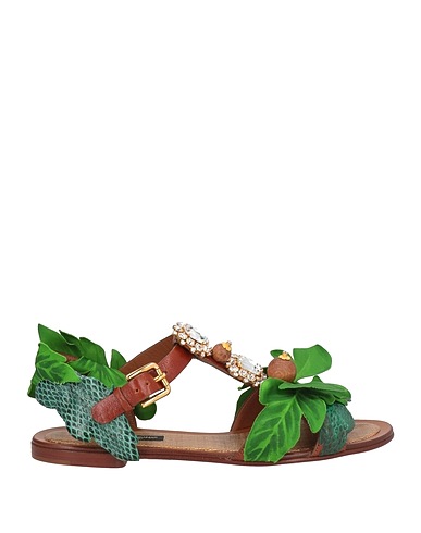 DOLCE&GABBANA Πέδιλο 60% Δέρμα μοσχαριού, 20% Μετάξι, 10% Δέρμα κατσίκας, 10% Ayers