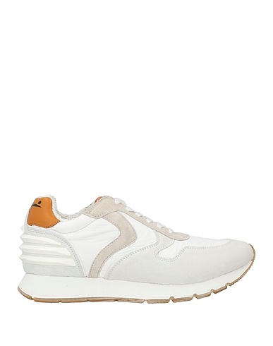 VOILE BLANCHE Sneakers White Leather, Textile fibres