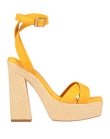 JIMMY CHOO Sandali Giallo ocra Pelle